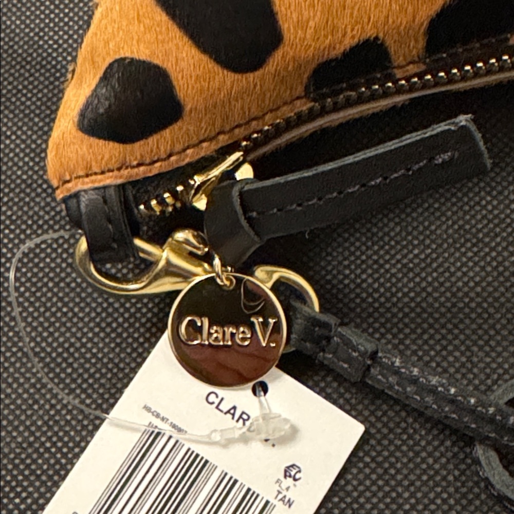 nwt clare v lune leopard print bag - Picture 9 of 9